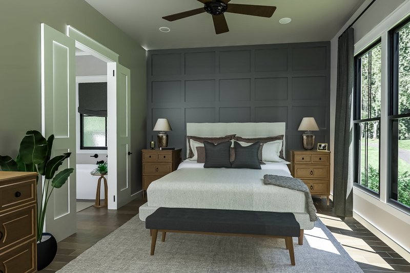 Dream House Plan - Interior - Master Bedroom for Farmhouse House Plan #406-9670 - 3 bed, 2 bath
