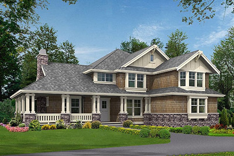 Dream House Plan - Craftsman Exterior - Front Elevation Plan #132-186