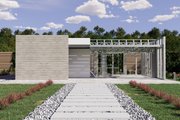 Contemporary Style House Plan - 1 Beds 1 Baths 525 Sq/Ft Plan #1106-151 Exterior 
