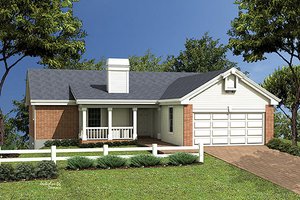 Ranch Exterior - Front Elevation Plan #57-138