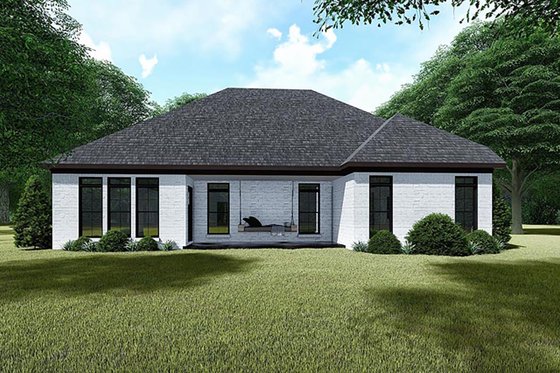 Exterior - Rear Elevation 1 for Traditional House Plan #923-145 - 3 bed, 2 bath