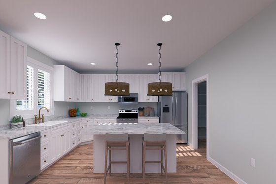 Interior - Kitchen 2 for Farmhouse House Plan #1060-250 - 3 bed, 2.5 bath