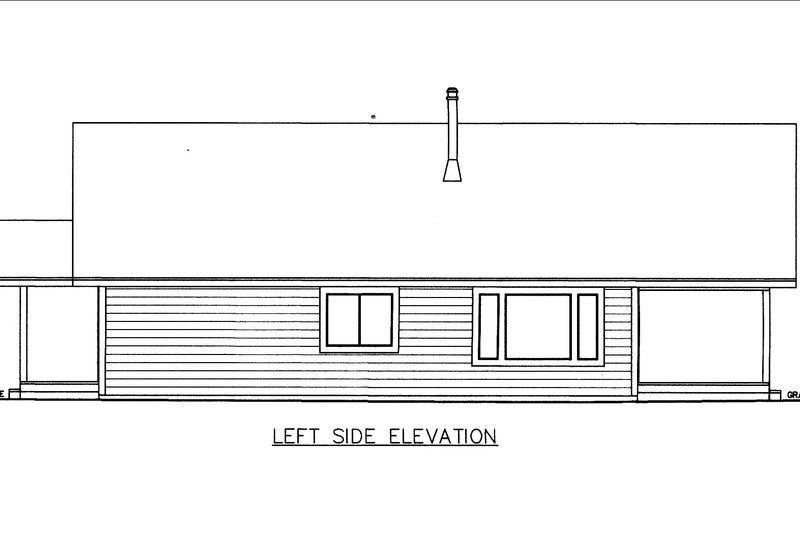 House Blueprint - Exterior - Other Elevation 1 for Cottage House Plan #117-943 - 2 bed, 2 bath