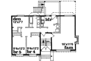 Traditional Style House Plan - 3 Beds 2 Baths 1194 Sq/Ft Plan #47-160 