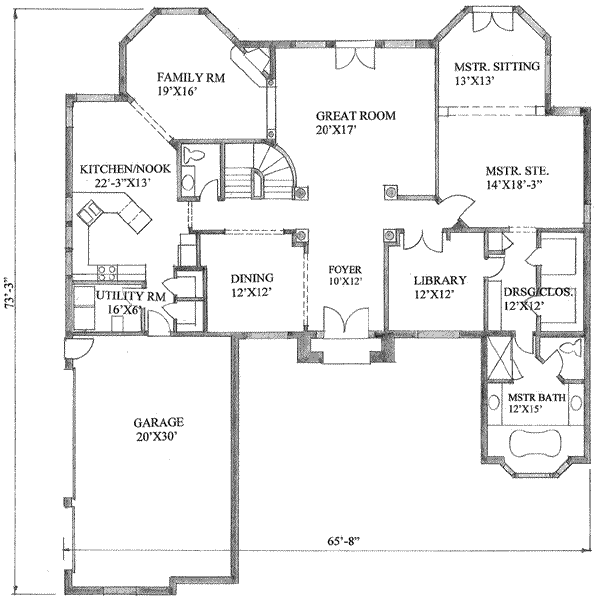 Traditional Floor Plan - Main Floor Plan #136-104