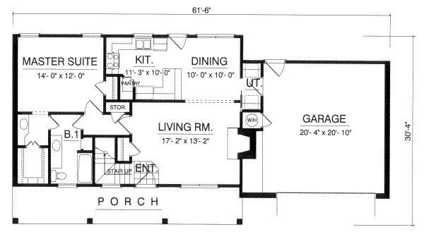 Traditional Floor Plan - Main Floor Plan #40-202