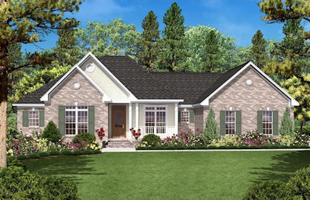 Ranch Style House  Plan  3 Beds 2 Baths 1600  Sq  Ft  Plan  