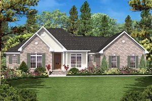 Ranch Exterior - Front Elevation Plan #430-17