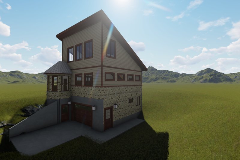 Dream House Plan - Exterior - Rear Elevation for Modern House Plan #1060-72, 0 bath