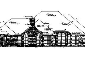 Exterior - Rear Elevation for European House Plan #310-559 - 4 bed, 3.5 bath