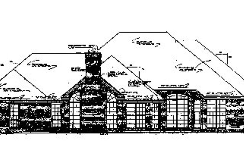 Home Plan - Exterior - Rear Elevation for European House Plan #310-559 - 4 bed, 3.5 bath