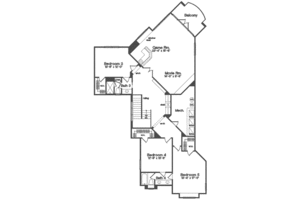 Floor Plan - Upper Floor for European House Plan #135-104 - 5 bed, 4.5 bath