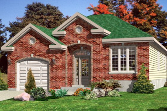 Exterior - Front Elevation for Traditional House Plan #138-245 - 2 bed, 1 bath