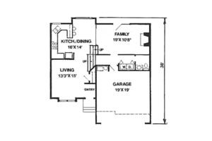 Floor Plan - Main Floor for Traditional House Plan #116-197 - 3 bed, 3 bath