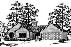House Blueprint - Traditional Exterior - Front Elevation Plan #36-117
