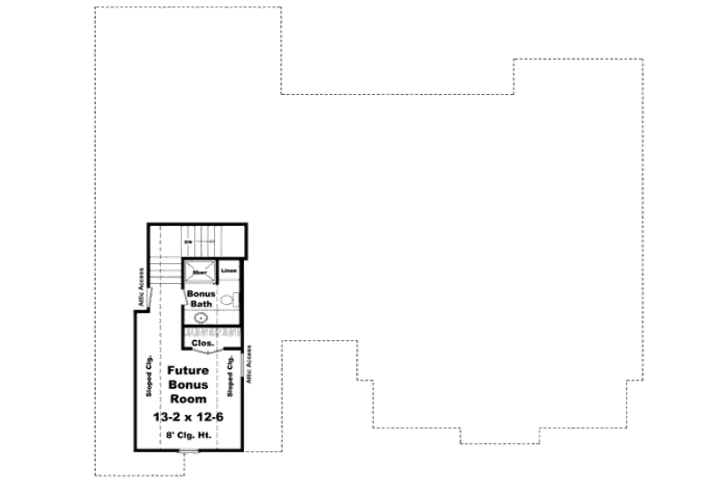 Home Plan - Floor Plan - Other Floor for Traditional House Plan #21-272 - 4 bed, 2.5 bath