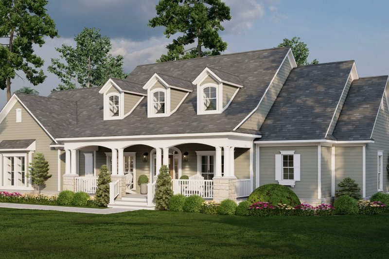 Architectural House Design - Country Exterior - Front Elevation Plan #17-3444