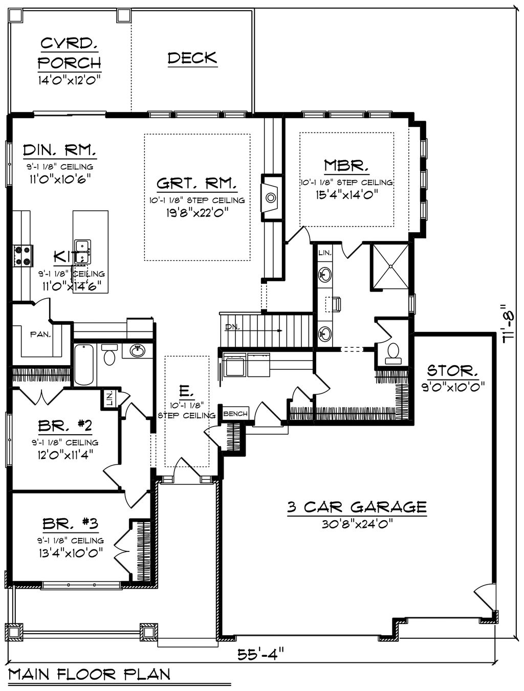 Ranch Style House Plan 3 Beds 2 Baths 2005 Sq/Ft Plan