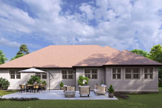 Exterior - Rear Elevation for Traditional House Plan #1060-281 - 3 bed, 2 bath
