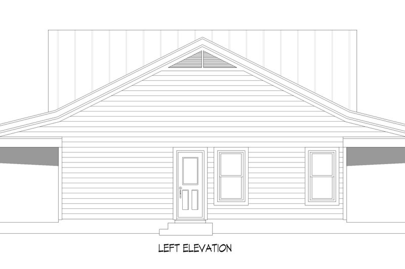 House Blueprint - Exterior - Other Elevation for Country House Plan #932-1446 - 2 bed, 2 bath