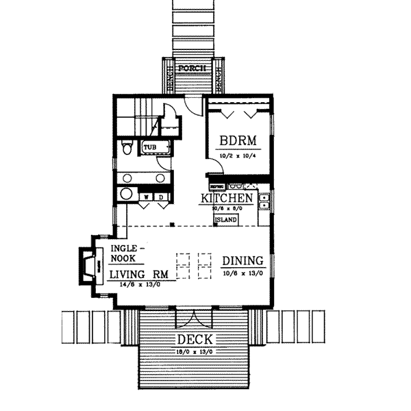 House Plan Design - Modern Floor Plan - Main Floor Plan #93-201