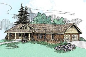 Country Exterior - Front Elevation Plan #60-226