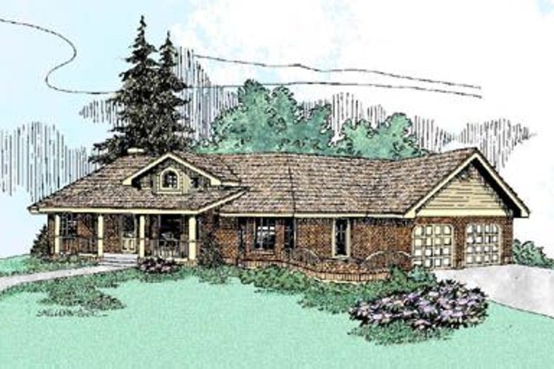 Home Plan - Country Exterior - Front Elevation Plan #60-226