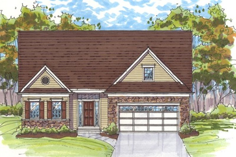 House Blueprint - Country Exterior - Front Elevation Plan #435-5