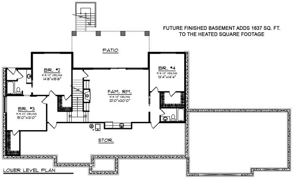Architectural House Design - Optional Basement