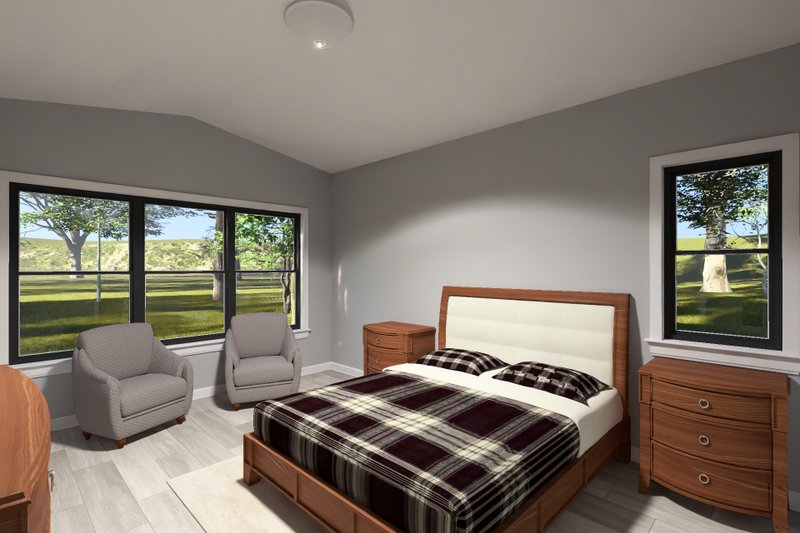 Architectural House Design - Interior - Master Bedroom for Modern House Plan #513-2433 - 3 bed, 2 bath