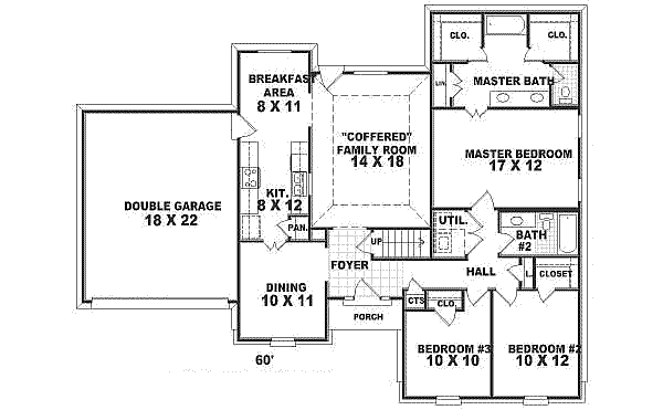 Traditional Floor Plan - Main Floor Plan #81-516