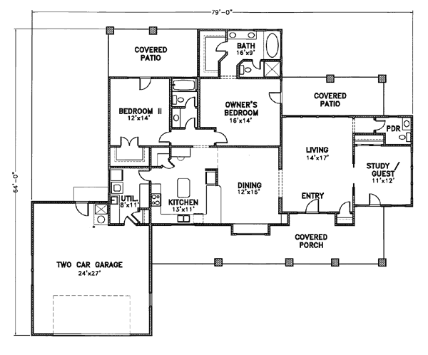 European Floor Plan - Main Floor Plan #24-162