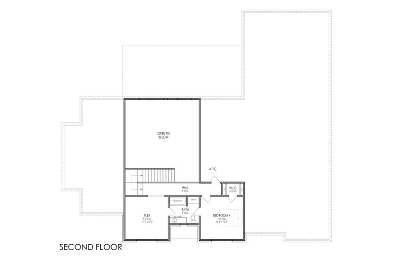 Architectural House Design - Floor Plan - Upper Floor for European House Plan #1119-17 - 5 bed, 3.5 bath