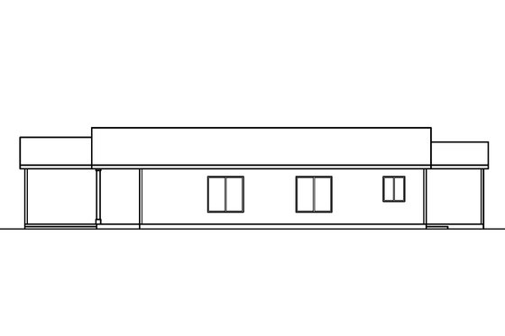 Exterior - Other Elevation 1 for Ranch House Plan #124-724 - 3 bed, 2 bath