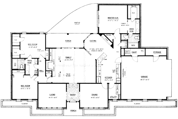 House Design - Modern Floor Plan - Main Floor Plan #36-388