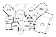 European Style House Plan - 4 Beds 4.5 Baths 4404 Sq/Ft Plan #411-512 