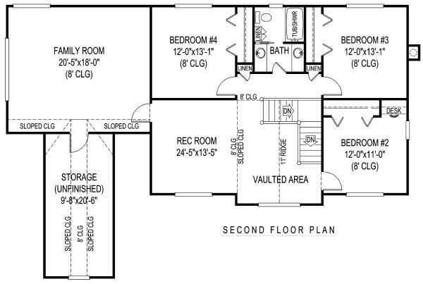 Dream House Plan - Country Floor Plan - Upper Floor Plan #11-231