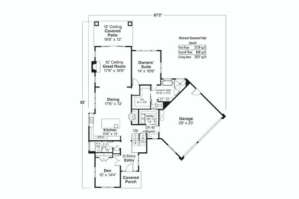 Contemporary Floor Plan - Other Floor Plan #124-1112
