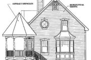 Victorian Style House Plan - 3 Beds 2 Baths 1597 Sq/Ft Plan #23-219 