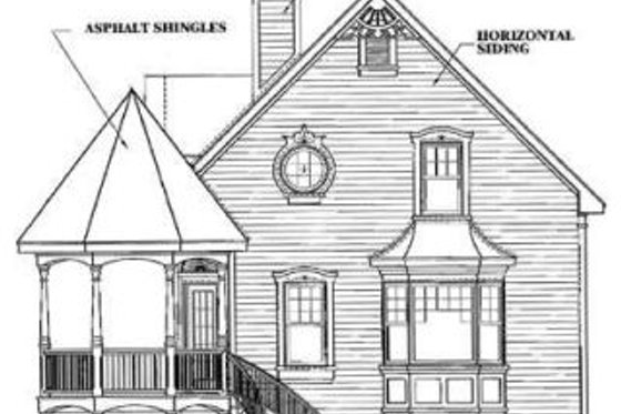 Exterior - Rear Elevation for Victorian House Plan #23-219 - 3 bed, 2 bath