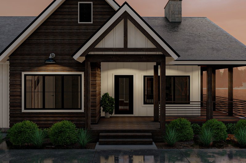 Architectural House Design - Exterior - Other Elevation 4 for Farmhouse House Plan #455-258 - 2 bed, 2 bath