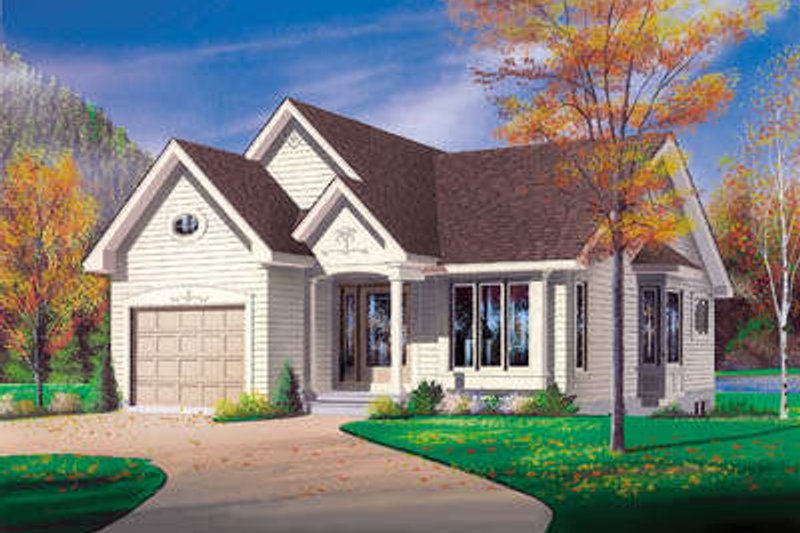 House Blueprint - Traditional Exterior - Front Elevation Plan #23-125