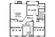 Colonial Style House Plan - 4 Beds 2.5 Baths 2231 Sq/Ft Plan #3-228 