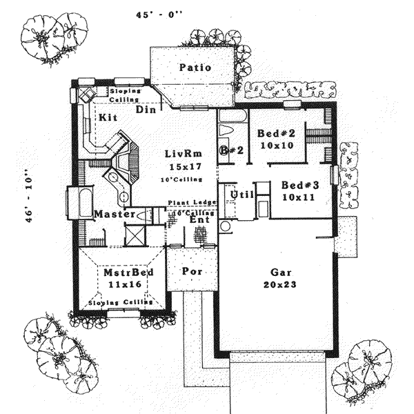 Home Plan - Traditional Floor Plan - Main Floor Plan #310-562