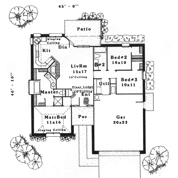 Architectural House Design - Traditional Floor Plan - Main Floor Plan #310-562