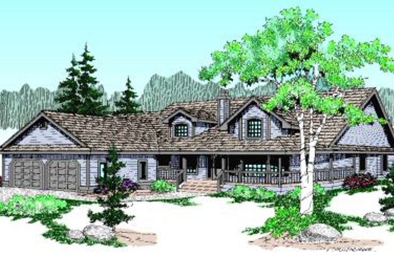 Dream House Plan - Country Exterior - Front Elevation Plan #60-186