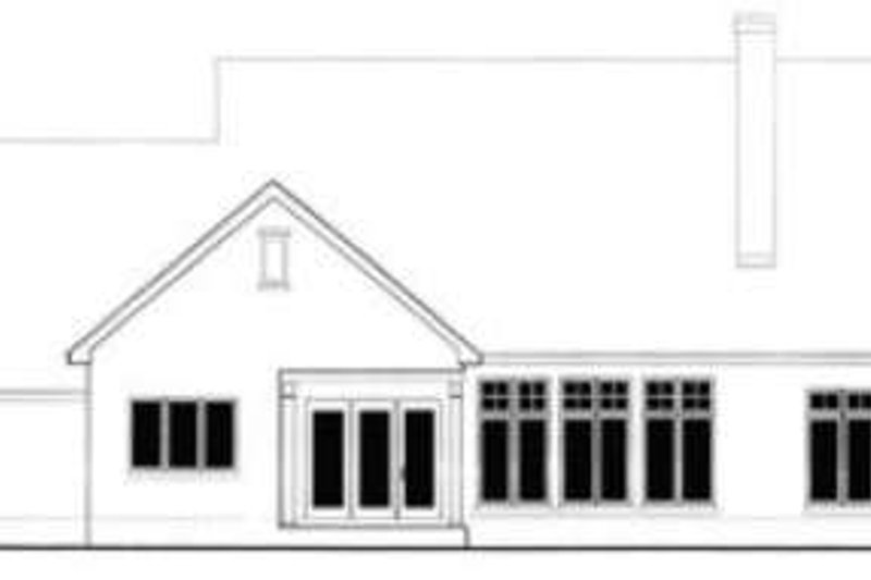 Architectural House Design - Exterior - Rear Elevation for Traditional House Plan #406-226 - 5 bed, 4.5 bath