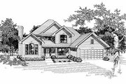 Traditional Style House Plan - 4 Beds 2.5 Baths 2523 Sq/Ft Plan #70-408 
