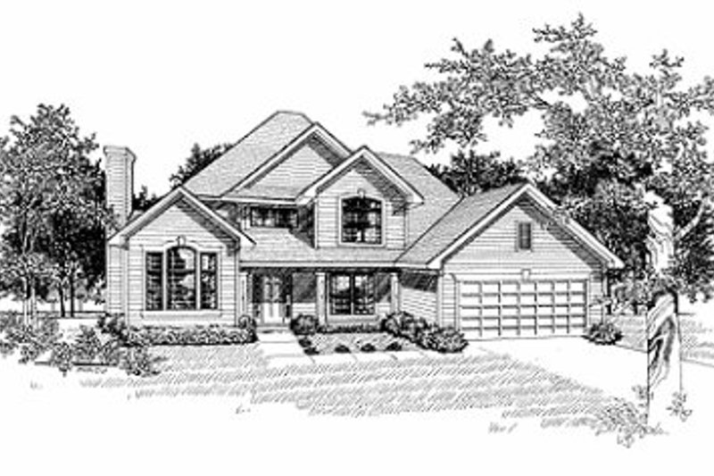 Dream House Plan - Traditional Exterior - Front Elevation Plan #70-408