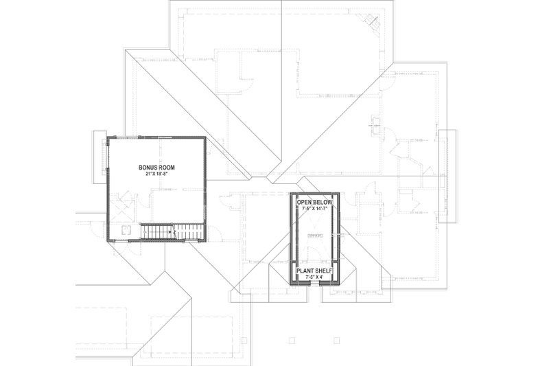 Dream House Plan - Floor Plan - Upper Floor for Adobe / Southwestern House Plan #1069-22 - 3 bed, 3.5 bath